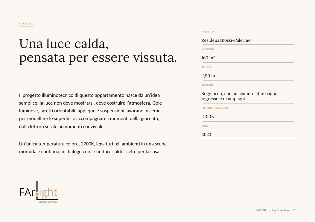 BOOK LIGHTING PROJECT-Residenza Rossi — pagina 2